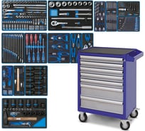 Набор инструментов KING TONY "ACTION" в синей тележке, 327 предметов 934-327AMB