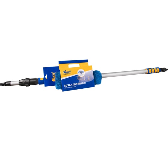 Щетка 25 см на шланг с телескопической ручкой 200см KRAFT KT 830046