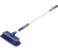 Телескопическая щетка для мойки под шланг с клапаном регулировки воды MEGAPOWER M-71704