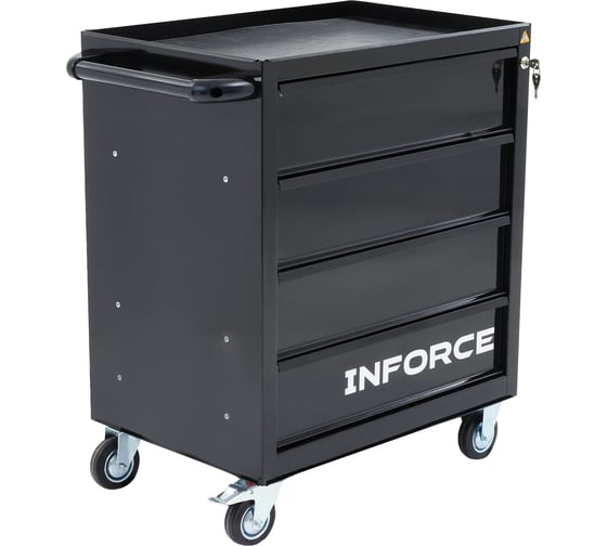 Инструментальная тележка Inforce 4 ящика, габариты без упаковки 745х465х825мм, 06-01-18