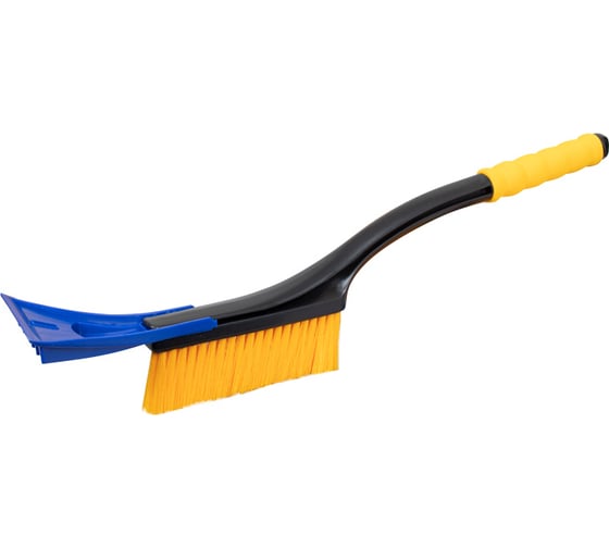 Зимняя щетка со скребком 55 см желтая щетина KRAFT KT 830063