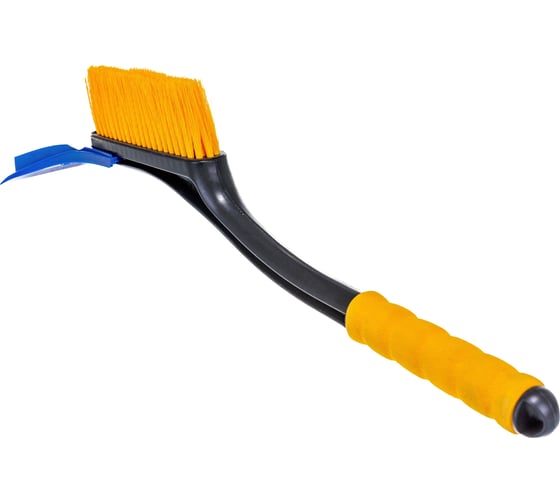 Зимняя щетка со скребком 55 см желтая щетина KRAFT KT 830063
