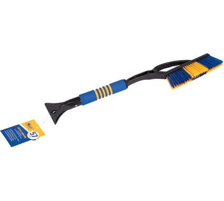 Зимняя щетка со скребком 57 см сине-желтая щетина KRAFT KT 830067