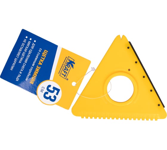 Зимняя щетка со скребком 53 см синяя щетина KRAFT KT 830062