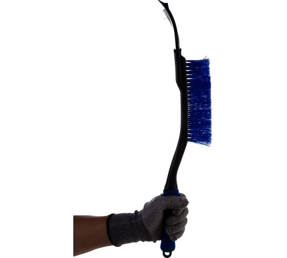 Зимняя щетка со скребком 52 см синяя щетина KRAFT KT 830061