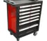 Инструментальная тележка ROCKFORCE 7 секций с пластиковой защитой корпуса RF-1141117R 1
