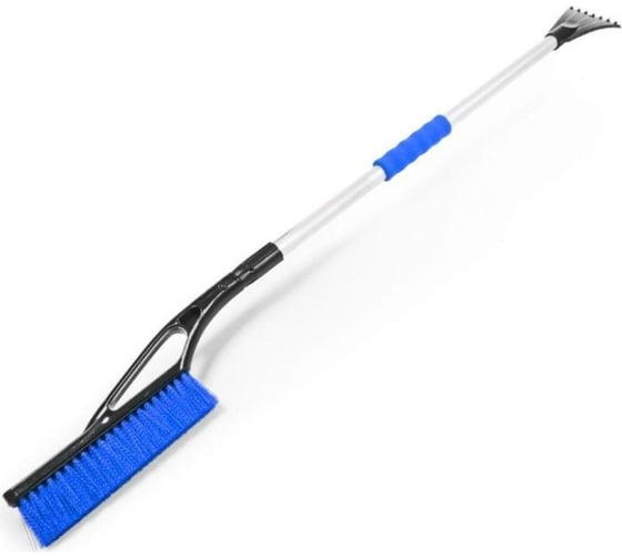 Телескопическая щетка для снега AUTOPROFI со скребком, мягкая ручка, 106-150 см, чёрный/синий SB-1458 BK/BL 1
