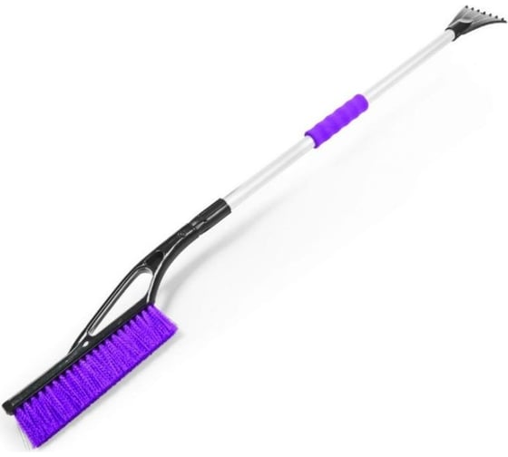 Телескопическая щетка для снега AUTOPROFI со скребком, мягкая ручка, 106-150 см, чёрный/фиолетовый SB-1458 BK/VIOLET 1