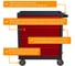 Инструментальная тележка IRONMEBEL worky-4 M-IM.004-7016/3003 4