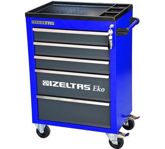Тележка IZELTAS ECO 5 ящиков, синий/серый 8243322005 1