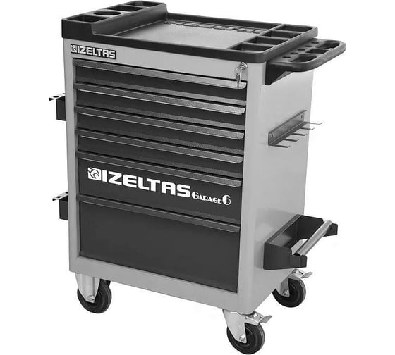 Тележка IZELTAS GARAGE 6 ящиков, черный/серый 8242323006