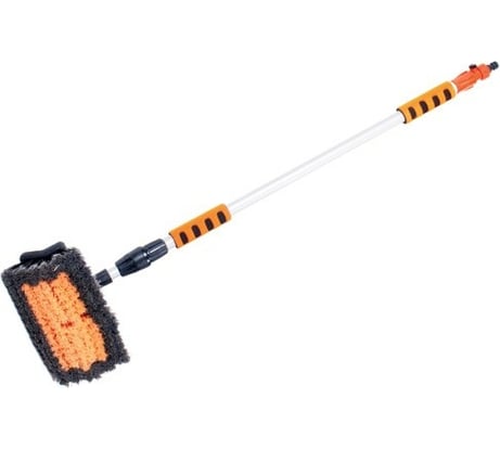 Щетка для мойки телескопическая с клапаном регулировки воды 105-168 см Автостоп AB-1964 677648
