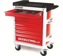 Тележка инструментальная IZELTAS серии PRO с набором инструментов 206 предметов, 8 выдвижных ящиков, цвет красно-черный,, /13000002395 8241001209