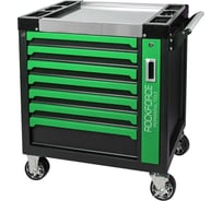Тележка инструментальная Rockforce 7 полок, с дополнительной боковой секцией и металлической накладкой на стол, 900x800x460мм RF-55301(58123)