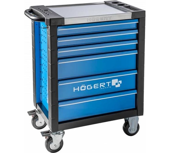 Тележка инструментальная HOEGERT TECHNIK 6 ящиков Premium HT7G571