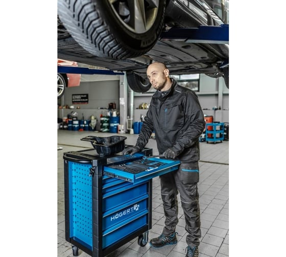 Тележка инструментальная HOEGERT TECHNIK 6 ящиков Premium HT7G571