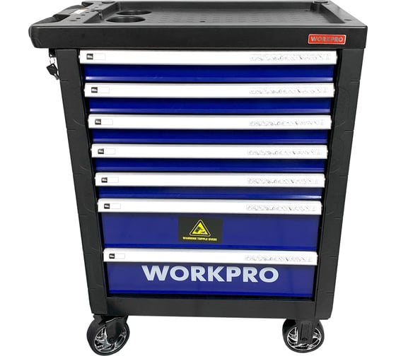 Тележка инструментальная WORKPRO 7 ящиков с 12 ложементами WP285002A