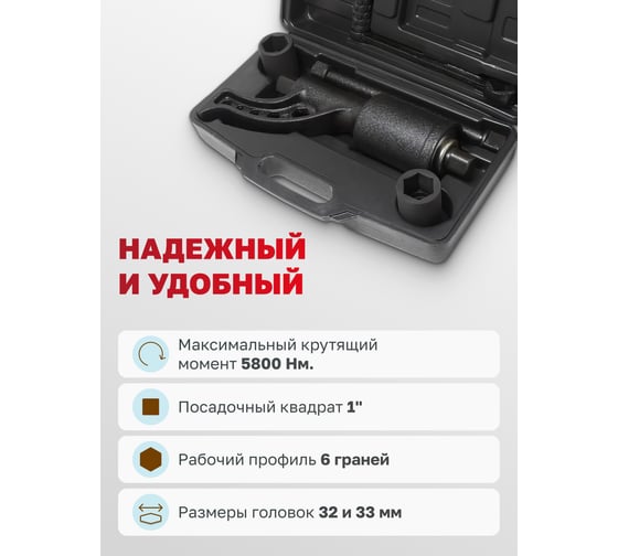 Ручной гайковерт с редуктором Forsage F-3411389(10920)