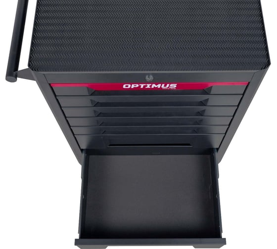 Тележка инструментальная Optimus 7 полок с набором инструментов 298 пр, столешница с EVA покрытием OPT-717E