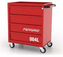 Тележка инструментальная FERRUM с 4 ящиками, (3000 Красный) 02.004L-3000