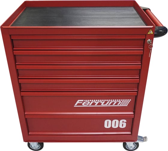 Тележка инструментальная FERRUM с 6 ящиками, красный 02.006L-3000