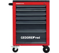 Рабочая тележка GEDORE RED MECHANIC с 6 выдвижными ящиками, красная/антрацит 3301663