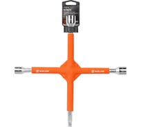 Ключ баллонный крестовой усиленный AIRLINE PRO 350 мм, с обрезиненными рукоятками, 17x19x21x1/2" ATAB038