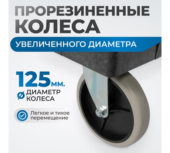 Тележка двухполочная открытая Optimus HD OPT-607S
