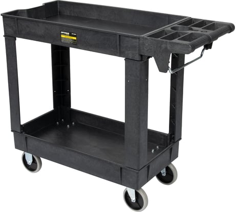 Тележка двухполочная открытая удлиненная Optimus HD OPT-608S