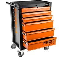 Инструментальная тележка NEO Tools 6 ящиков с набором инструмента 141 шт 84-221+G