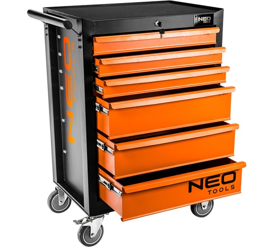 Инструментальная тележка NEO Tools 6 ящиков с набором инструмента 141 шт 84-221+G 1