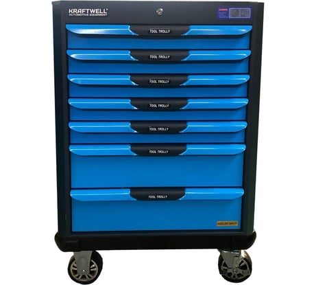 Тележка с 7 ящиками+ПОДАРОК инструмент 250 предметов KraftWell KRW-TTG+SET250