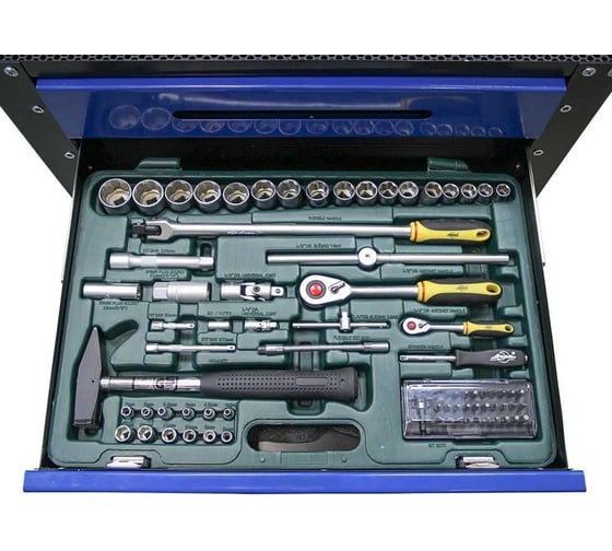 Тележка с инструментом AIST 98 пр. 4-32мм SL-гр 6 ящиков 0-901098M 00-00024691