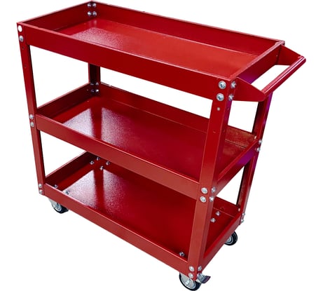 Инструментальная тележка Great Wolf 3 полки, колеса с тормозом, красная GWT-K3R