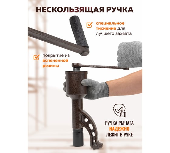 Гайковерт ручной с редуктором FORSTIME головки 32, 33 мм, длина 330 мм, передаточное число 1:78, 7500 Н/м FT-34114103 HS(59992)
