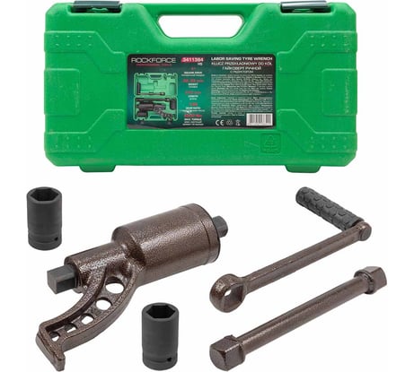 Гайковерт ручной с редуктором Rockforce 1" головки 32, 33 мм, длина 270 мм, передаточное число 1:68, 6200 Н/м RF-3411384 HS(60010)