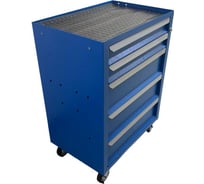 Инструментальная тележка Great Wolf 5 ящиков, цз, колеса с тормозом, синяя GWT-K5B