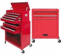 Тележка инструментальная VOREL 6 ящиков, двухкомпонентная, на колесах, 107х62х33см 81830