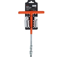 Ключ свечной Т-образный AIRLINE INDUSTRY 250 мм, с головками 16 мм и 21 мм, металлическая рукоятка с резиновым фиксатором ATAC044