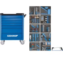 Инструментальная тележка с 7 ящиками, 308 шт GEDORE 2980347