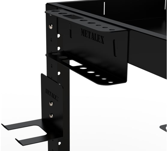 Тележка инструментальная ООО Металекс Тип 1 700x350x800 2-е полки (черный) / 118025