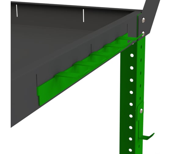 Тележка инструментальная ООО Металекс Тип 1 800x450x800 2-е полки (серо-зеленый) / 118007