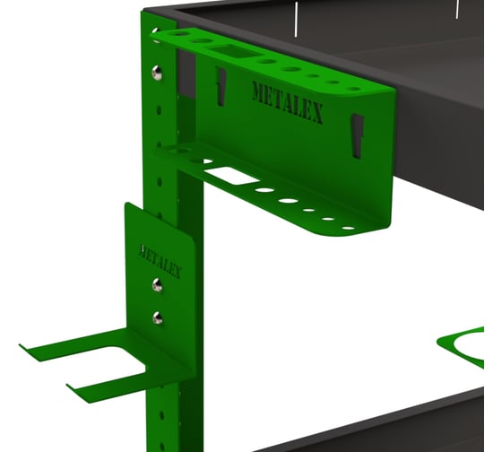 Тележка инструментальная ООО Металекс Тип 1 700x450x800 3 полки (серо-зеленый) / 118038