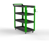 Тележка инструментальная ООО Металекс Тип 1 700x400x950 4 полки (серо-зеленый) / 118089