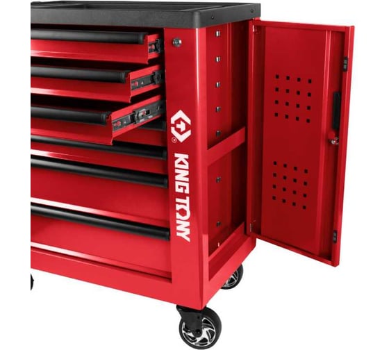 Тележка инструментальная KING TONY PROFESSIONAL 7 выдвижных ящиков, красная 87G38-7B
