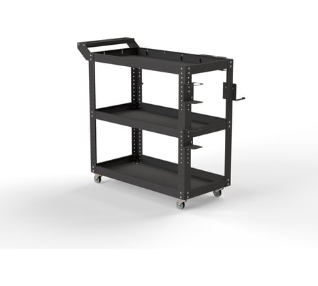 Тележка инструментальная ООО Металекс Metalex Тип 1 800x400x800 мм, 3 полки, серый 118064