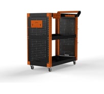 Тележка инструментальная ООО Металекс Тип 2 700x400x800  мм, 3 полки, оранжево-черный 118161