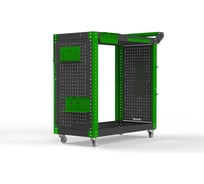 Тележка инструментальная ООО Металекс Тип 2 700x350x800 мм, 2-е полки, серо-зеленый 118113