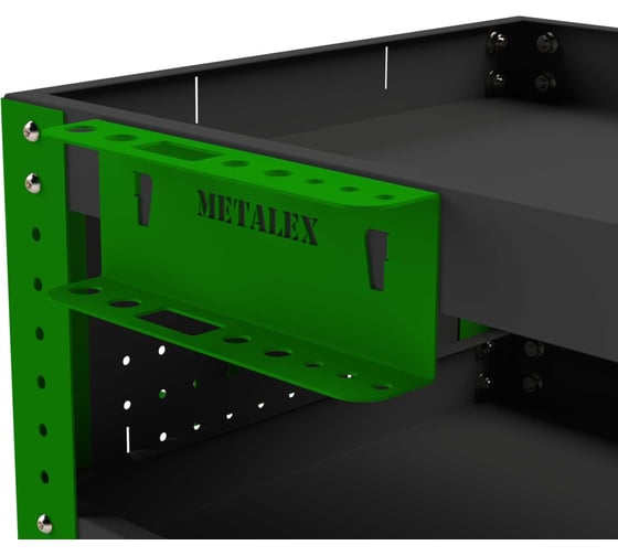 Тележка инструментальная ООО Металекс Тип 2 900x400x950  мм, 4 полки, серо-зеленый 118203
