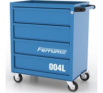 Тележка инструментальная Ferrum с 4 ящиками, синий 02.004L-5015